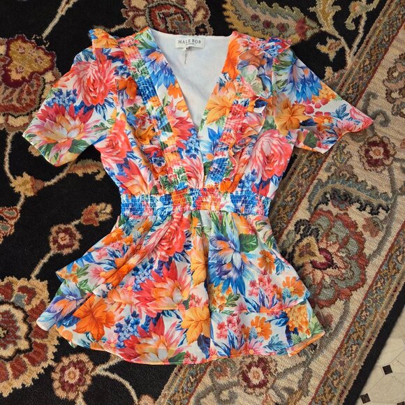 Hale Bob Janice Chiffon Top - Picture 1 of 5